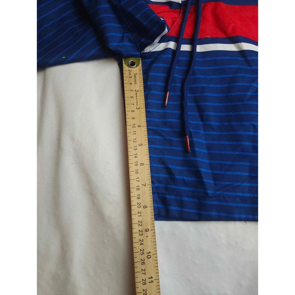 Hollister Mens Blue Red Striped Board Shorts Swim Trunks Size 32 Surf Beach